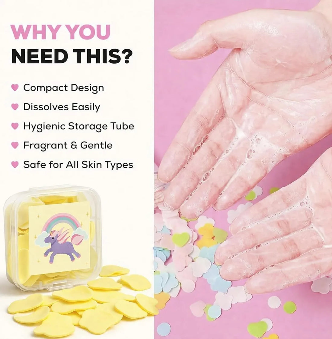 Fairy Unicorn Pocket Paper Soap Leaves