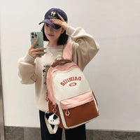 Retro Varsity Color Block Backpack