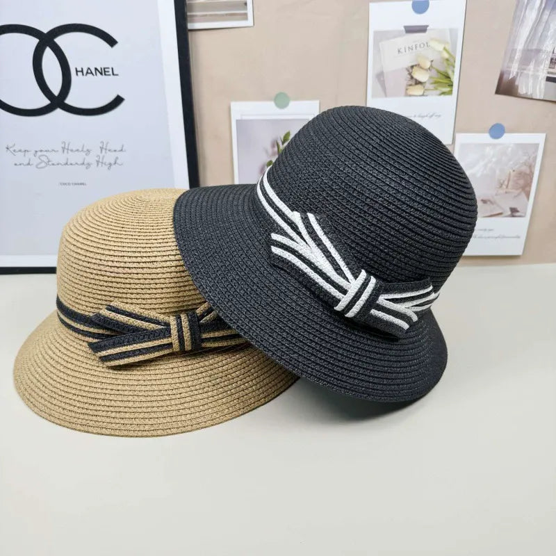 Elegant Japanese-Style Dome Straw Hat