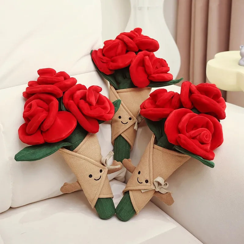 JC Everlasting Romance Plush Rose Bouquet