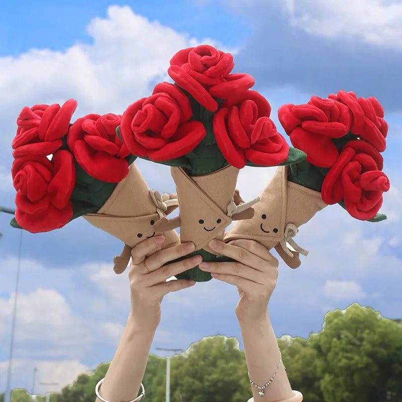 JC Everlasting Romance Plush Rose Bouquet