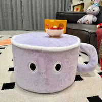 Cozy Wonderland Tea Cup Padded Stool