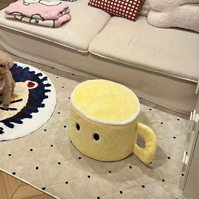 Cozy Wonderland Tea Cup Padded Stool
