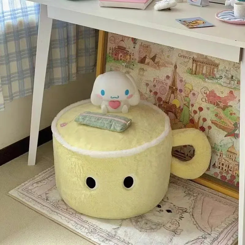 Cozy Wonderland Tea Cup Padded Stool