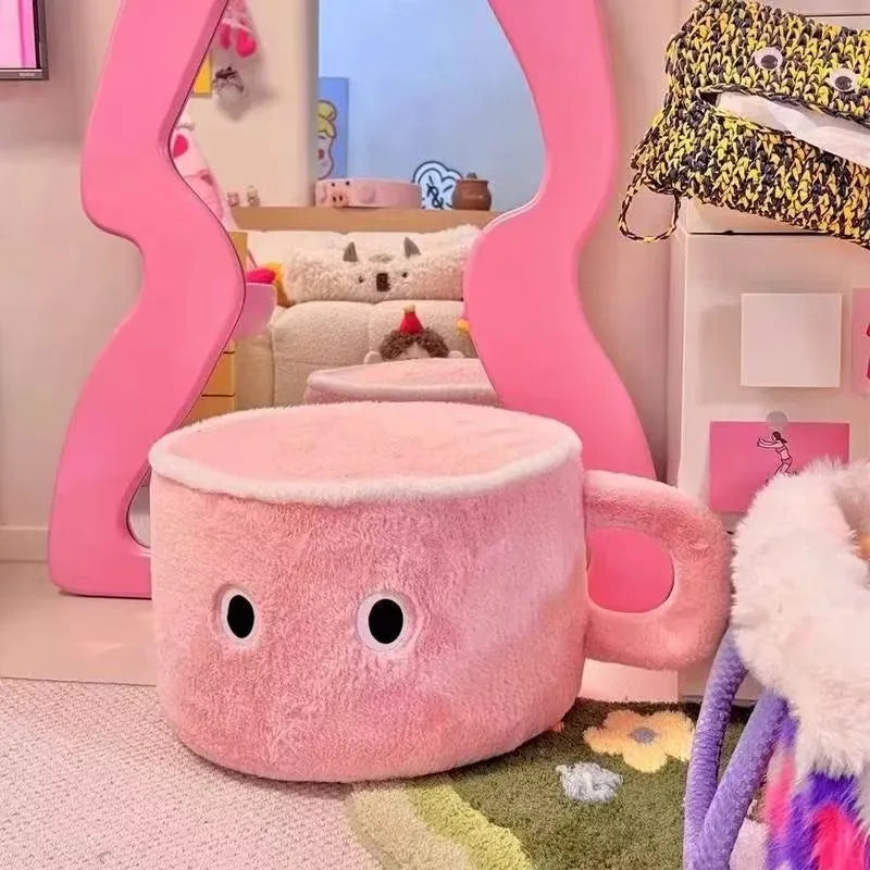 Cozy Wonderland Tea Cup Padded Stool
