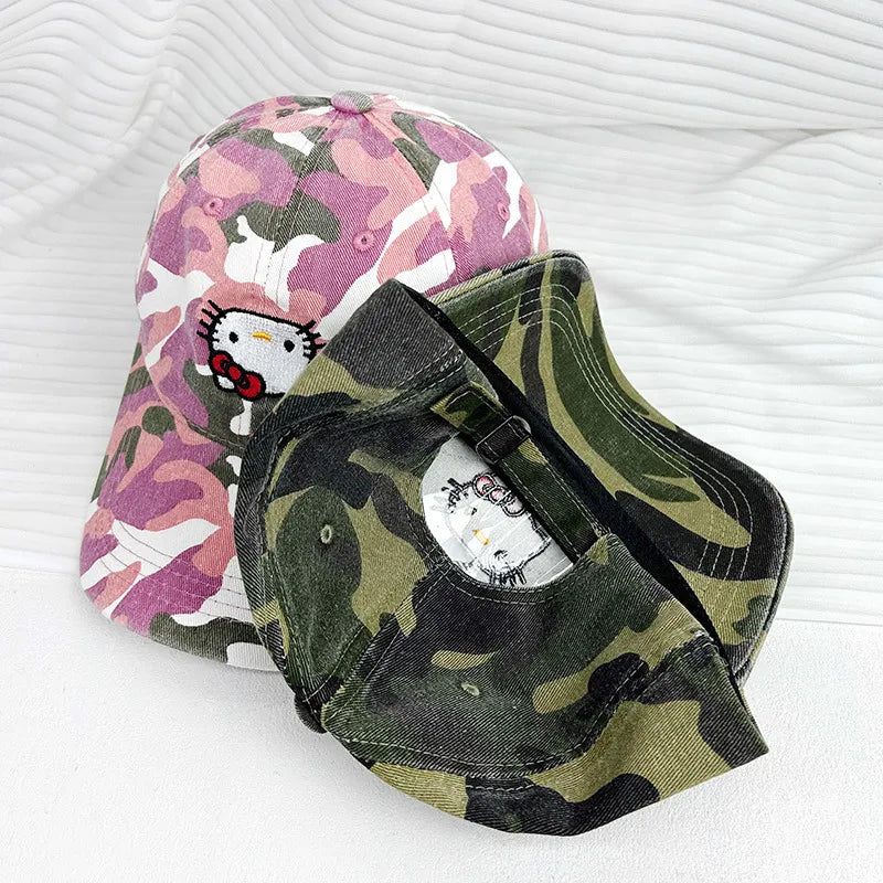 Hello Kitty x Camouflage Baseball Cap