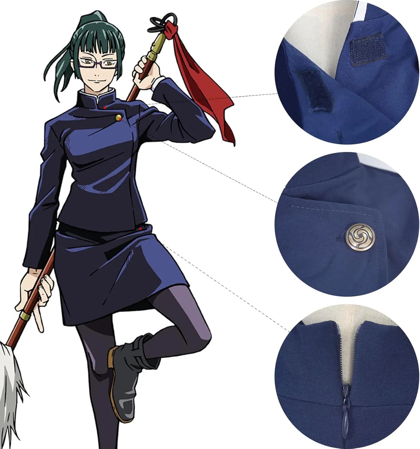 JJK Zenin Maki Cosplay Uniform Dress