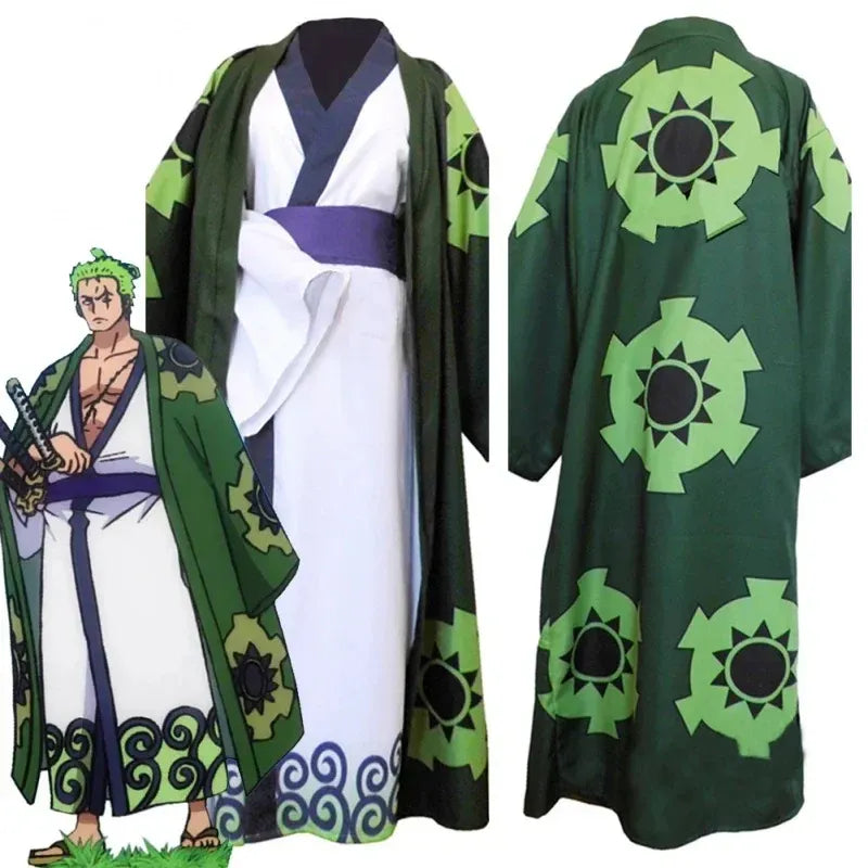 OP Roronoa Zoro King of Hell Cosplay Set