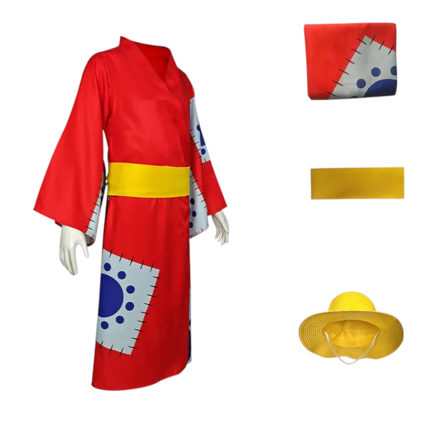 OP Monkey D. Luffy Wano Kimono Cosplay Set