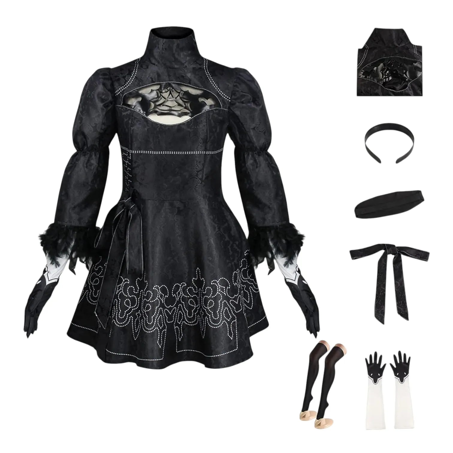 NieR Automata 2B Cosplay Dress Set