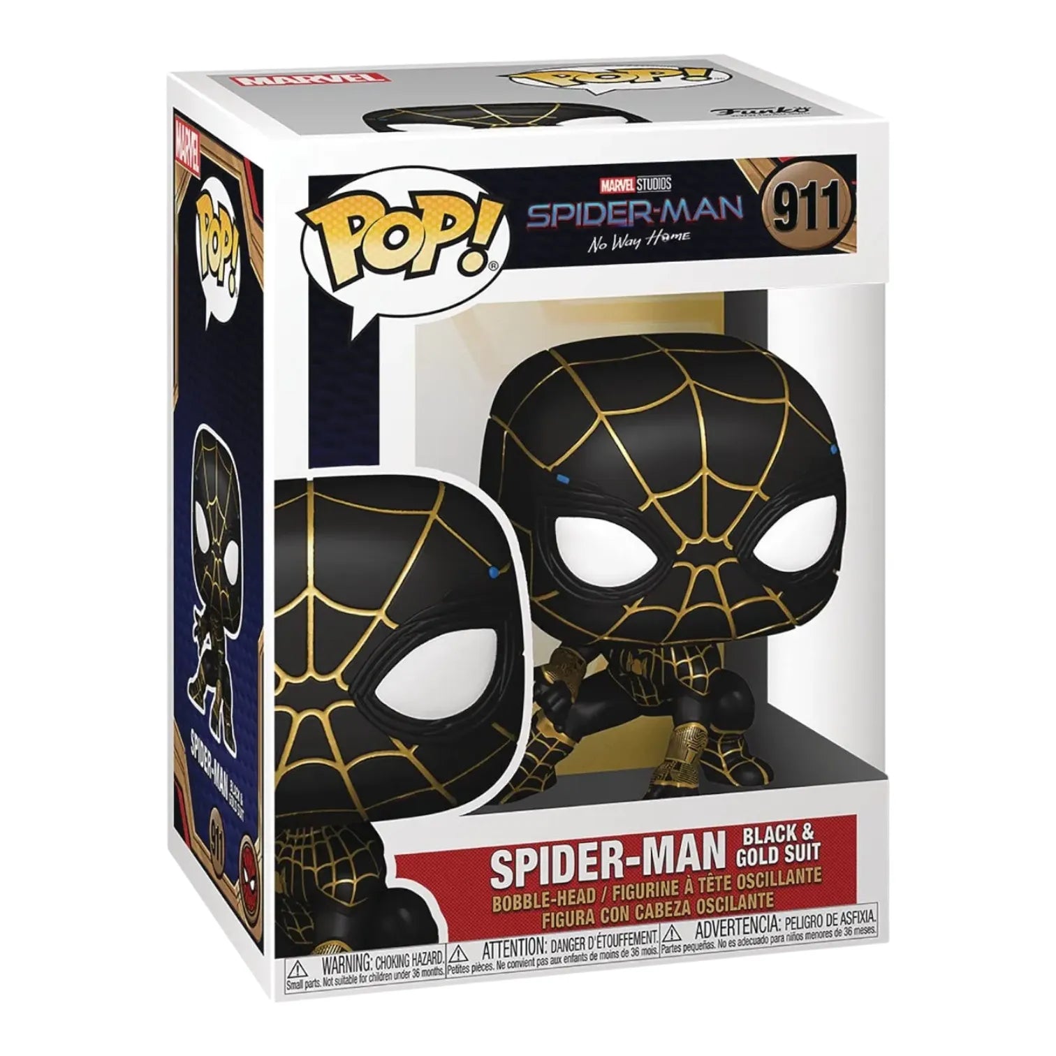 Funko Pop Spiderman Black Gold Suit 911 Figure