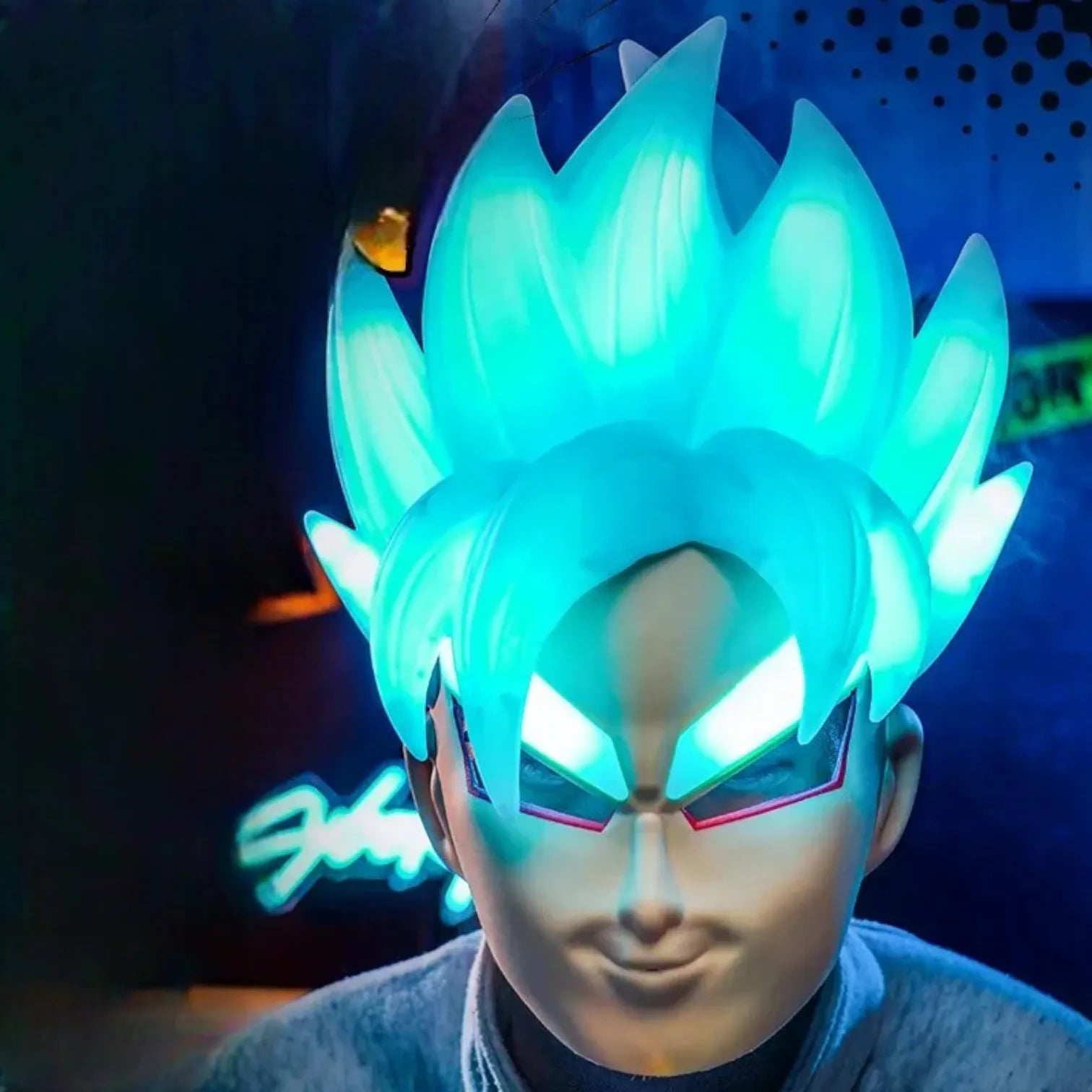 DBZ Super Saiyan Glowing Shapeshifting Cosplay Mask