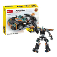 Brick 36-in-1 Magic Change Car Building Blocks (256 Pcs)