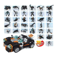 Brick 36-in-1 Magic Change Car Building Blocks (256 Pcs)