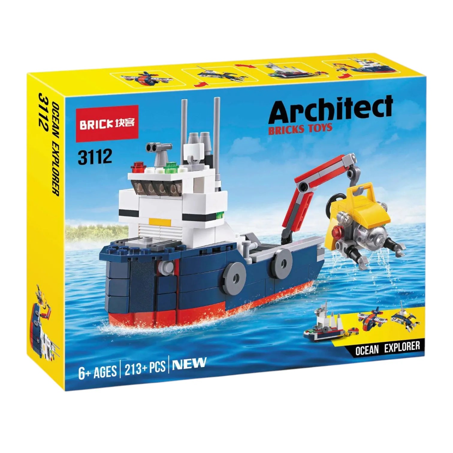 Brick Ocean Explorer Building Blocks (213 Pcs)