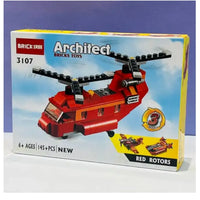 Brick Red Rotors 3-in-1 Building Blocks (145 Pcs)