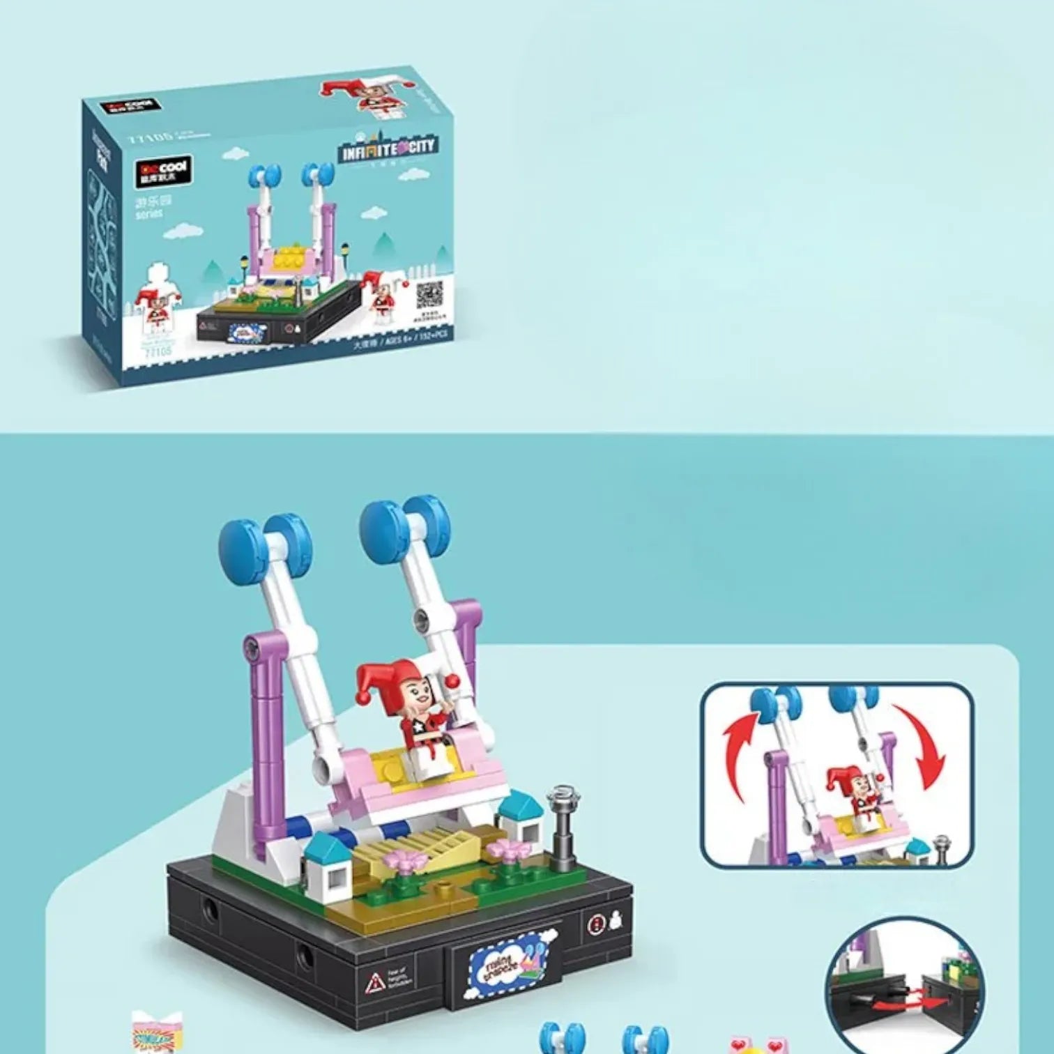 DECOOL Big Pendulum City Building Blocks (152 Pcs)