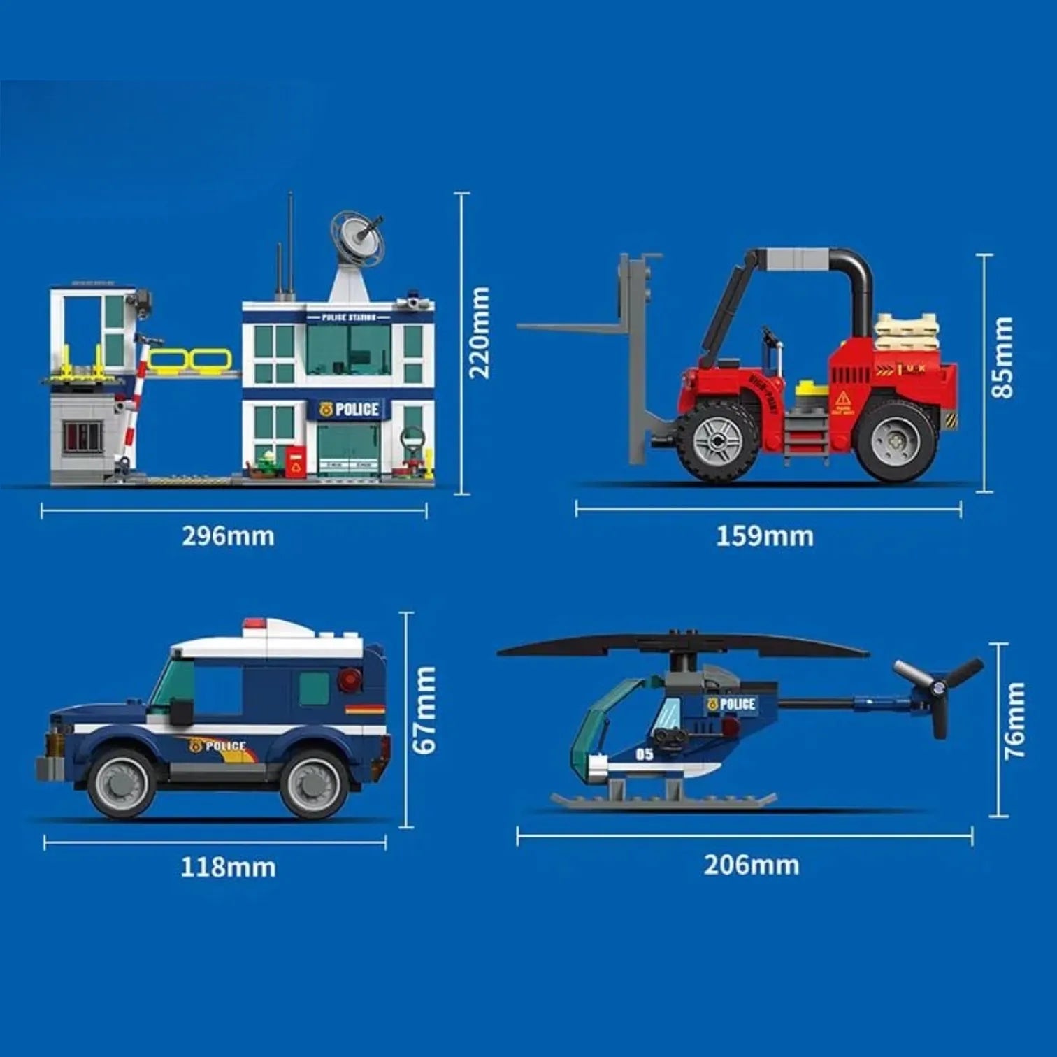 DECOOL Police Bureau Building Blocks (1129 Pcs)
