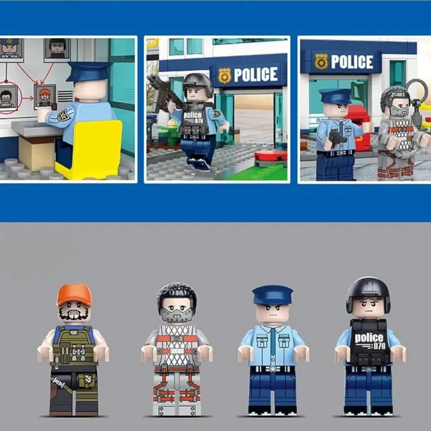DECOOL Police Bureau Building Blocks (1129 Pcs)
