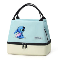 Stitch Glitch Contrasting Color Lunch Tote