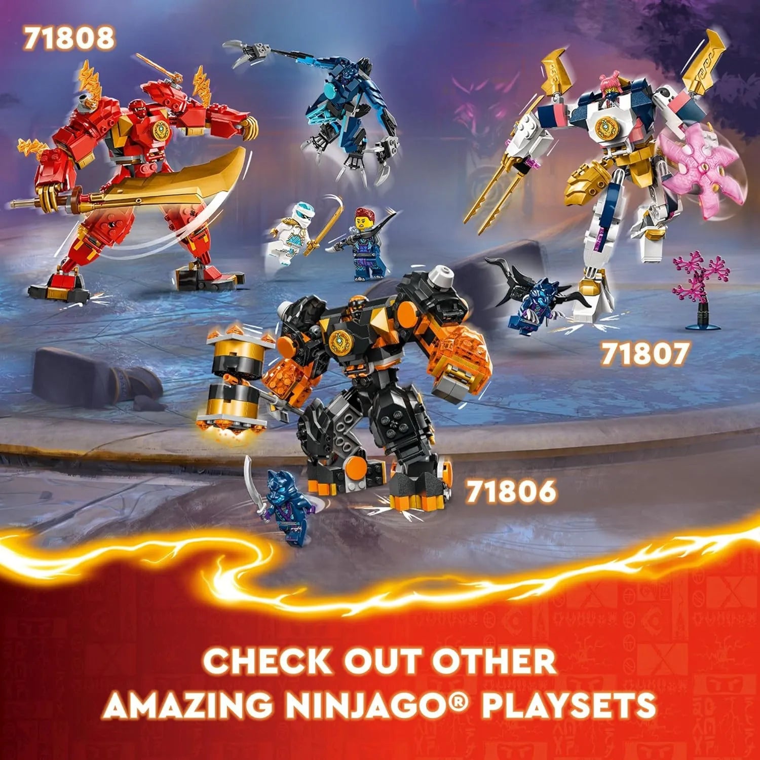 Ninja City Kai’s Elemental Fire Mech Building Blocks (322 Pcs)