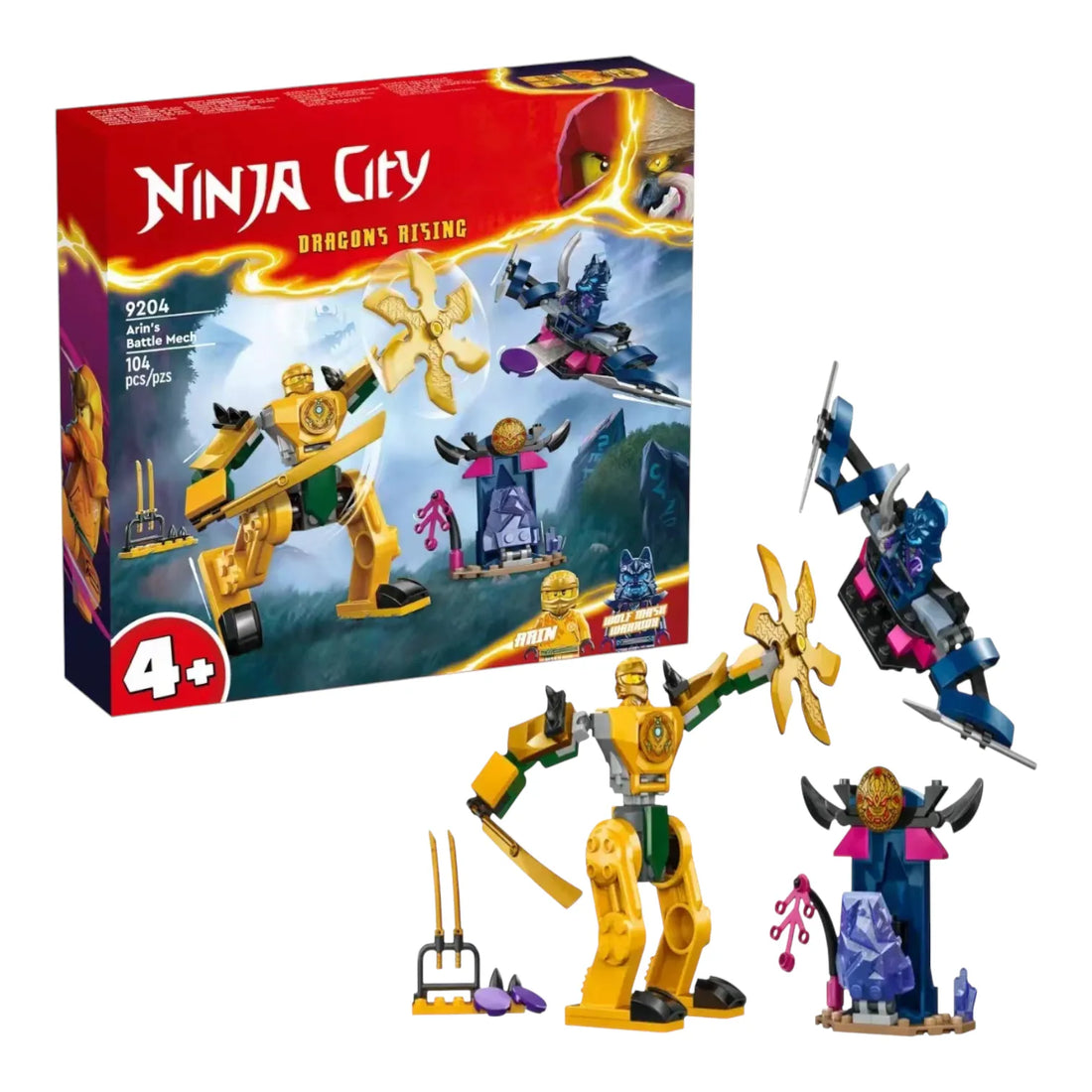 Ninja City Arin's Battle Mech Building Blocks (104 Pcs)