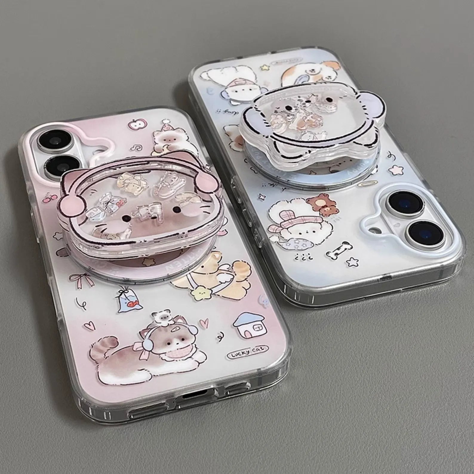 Frosted Dog & Cat Silicone Case (For iPhones)