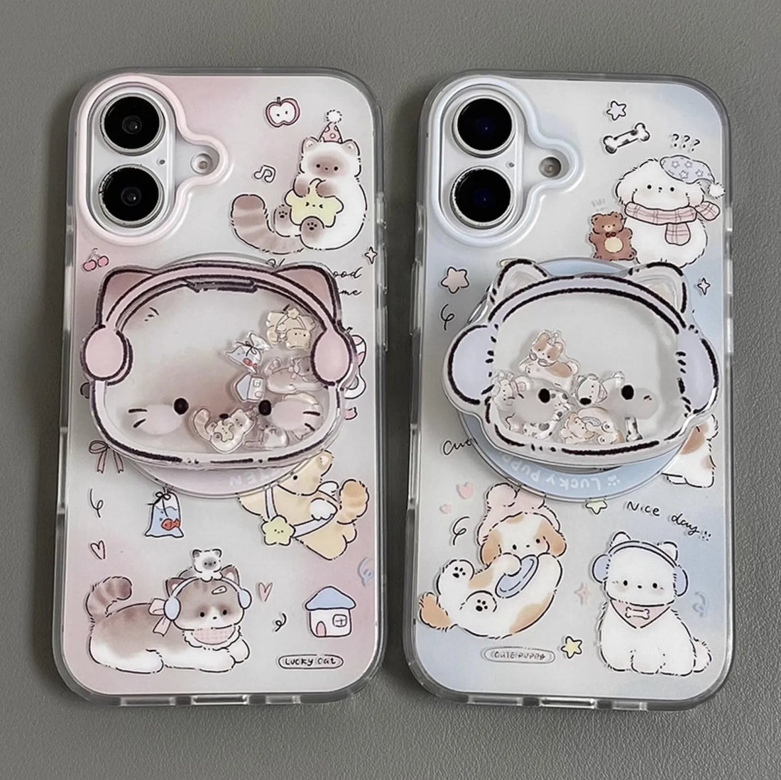 Frosted Dog & Cat Silicone Case (For iPhones)