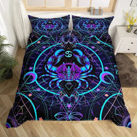 Celestial Aura Neon Zodiac Bedding