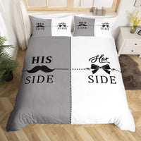 Split Souls Romantic Couple Bedding