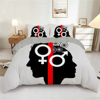 Split Souls Romantic Couple Bedding