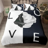 Split Souls Romantic Couple Bedding