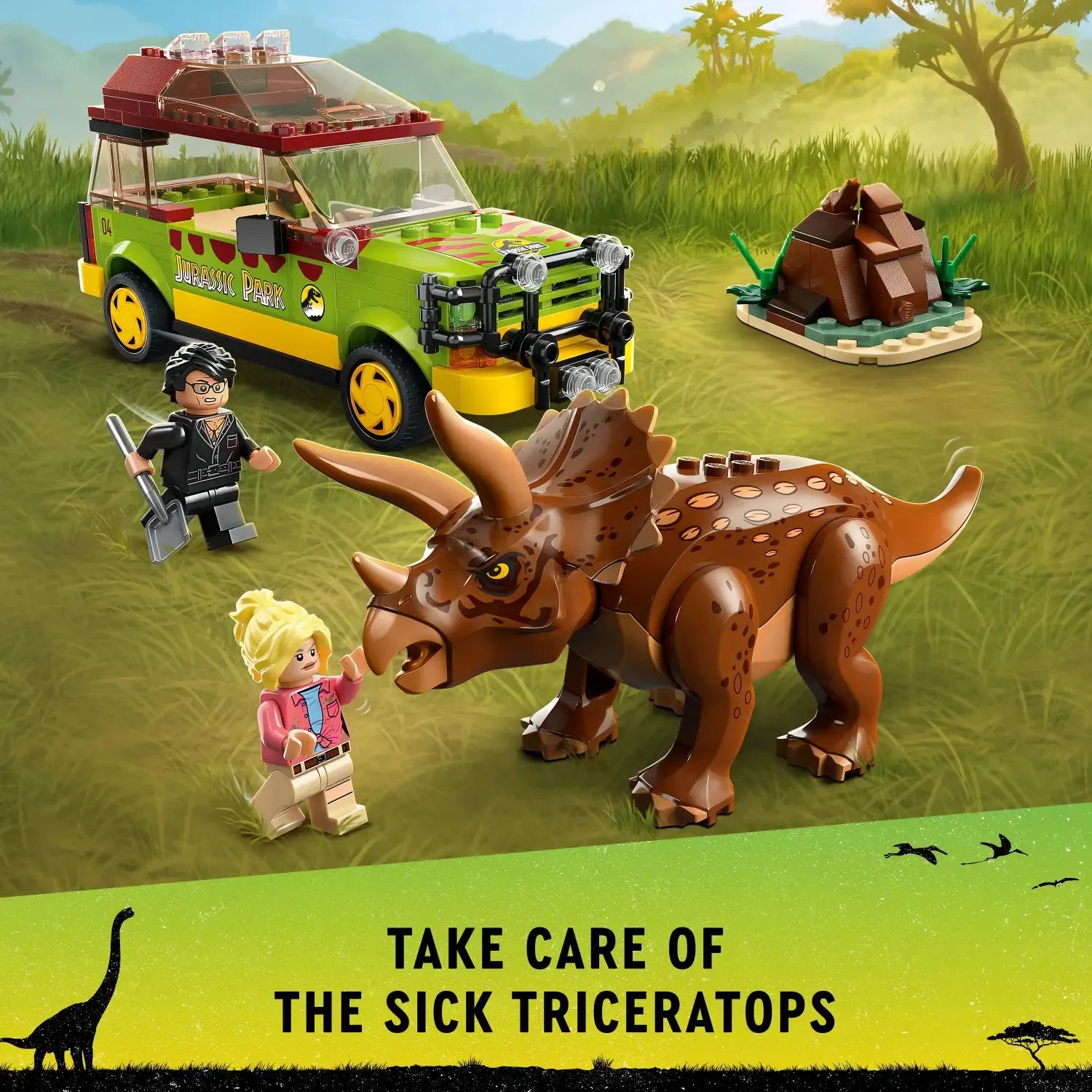 Jurassic Park Triceratops Research Blocks (281 Pcs)