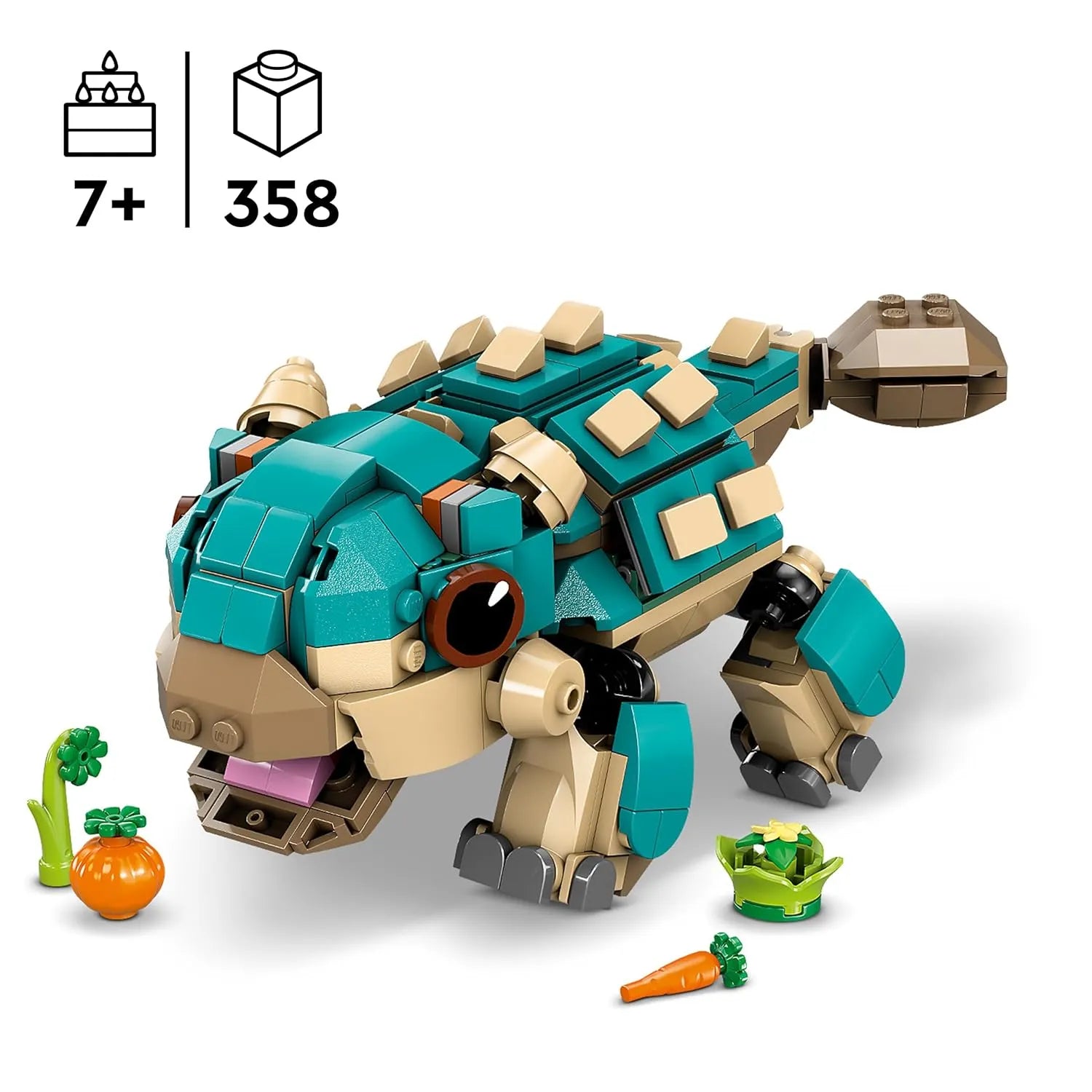 Baby Bumpy Ankylosaurus Building Blocks (358 Pcs)