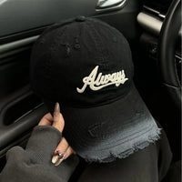 Retro Chic Distressed Snapback Cap