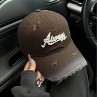 Retro Chic Distressed Snapback Cap