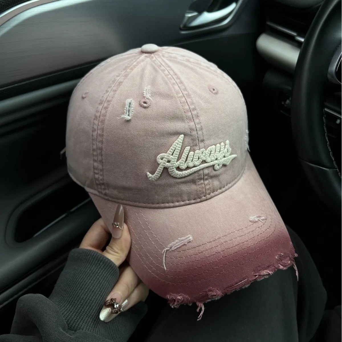 Retro Chic Distressed Snapback Cap