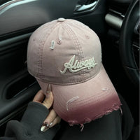 Retro Chic Distressed Snapback Cap