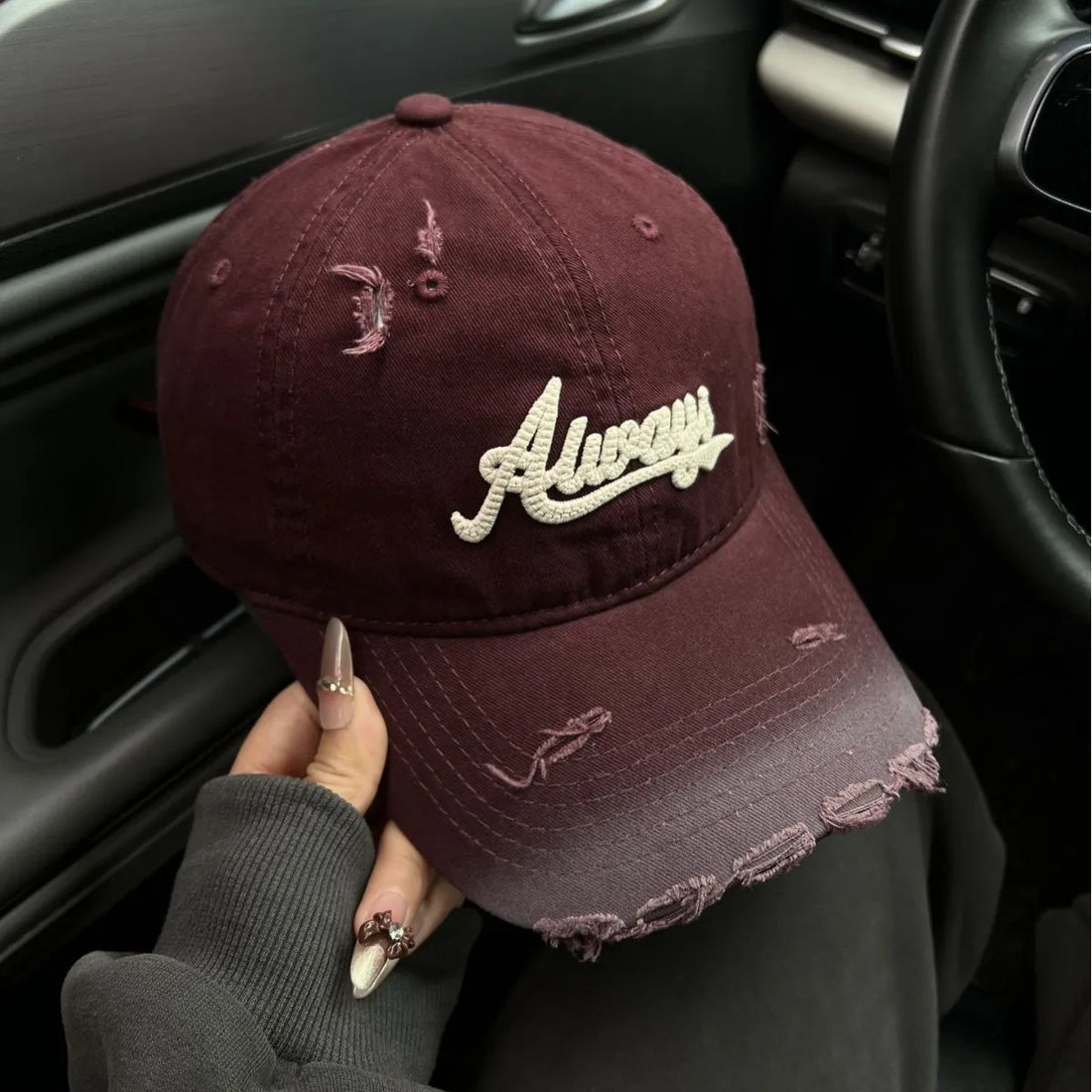 Retro Chic Distressed Snapback Cap