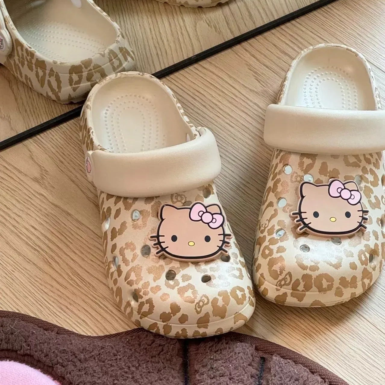 Hello Kitty Fierce Leopard Print Clogs