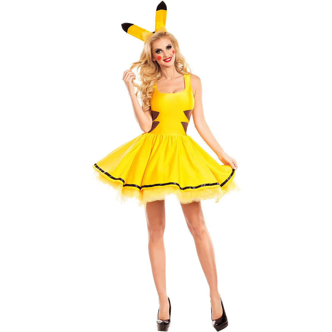 Pokemon Electric Spark Pikachu Dress Costume
