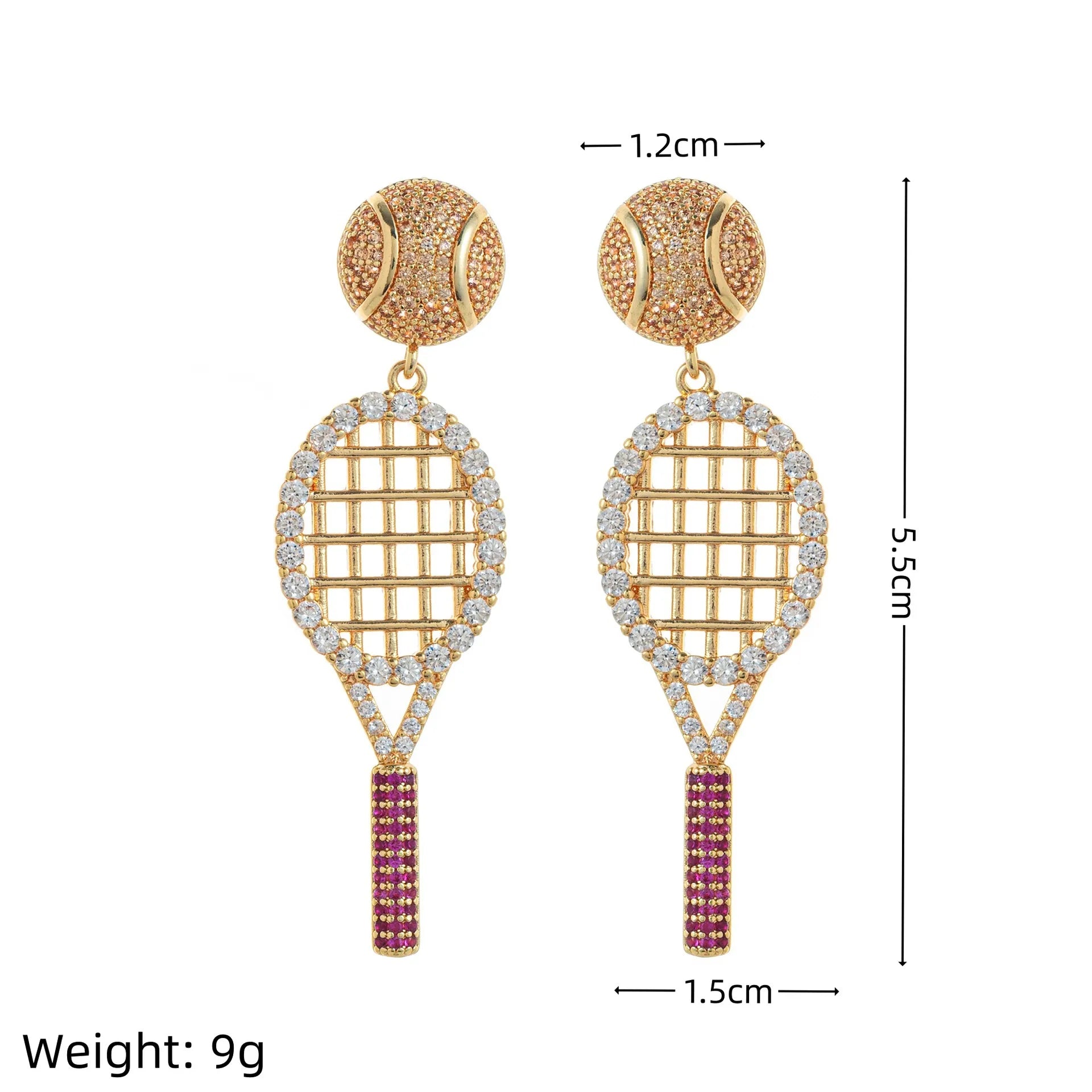 Country Club Pave Tennis Drop Earrings