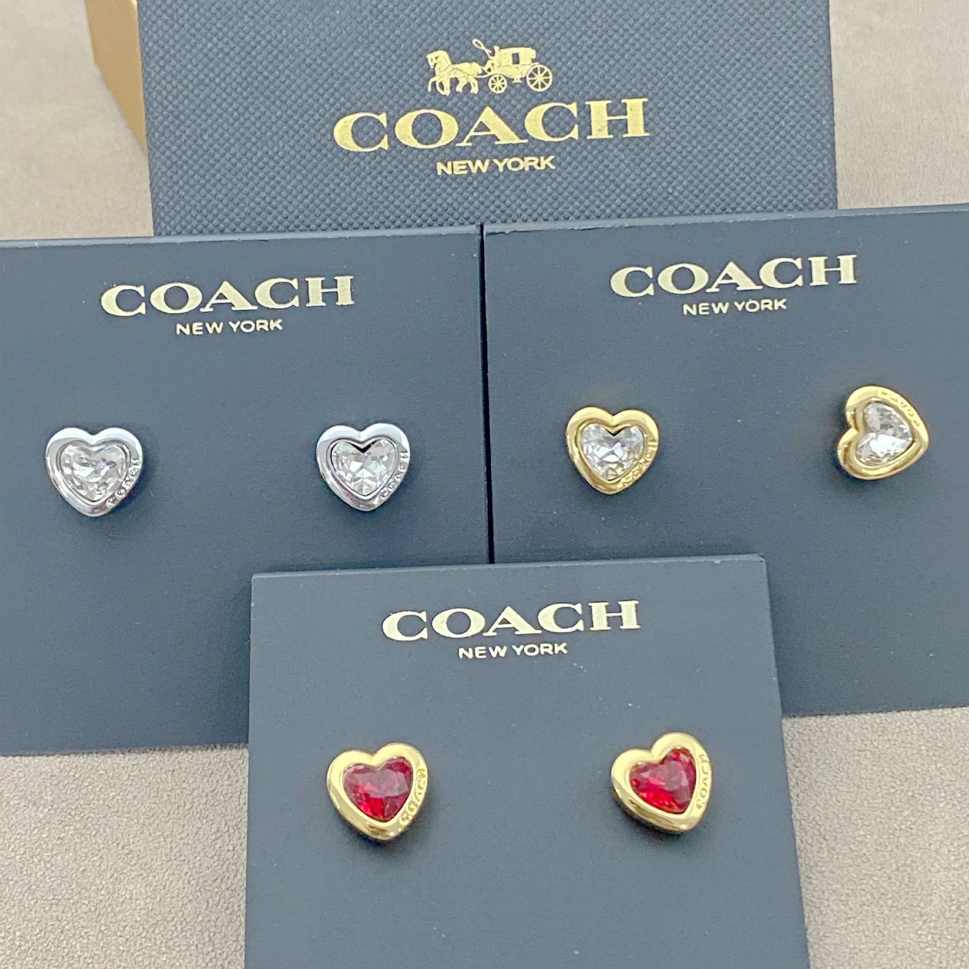 Downtown Coquette Golden Heart Earings