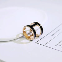 Horse Carriage Luxe Enamel Scarf Ring