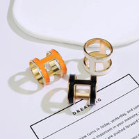 Horse Carriage Luxe Enamel Scarf Ring