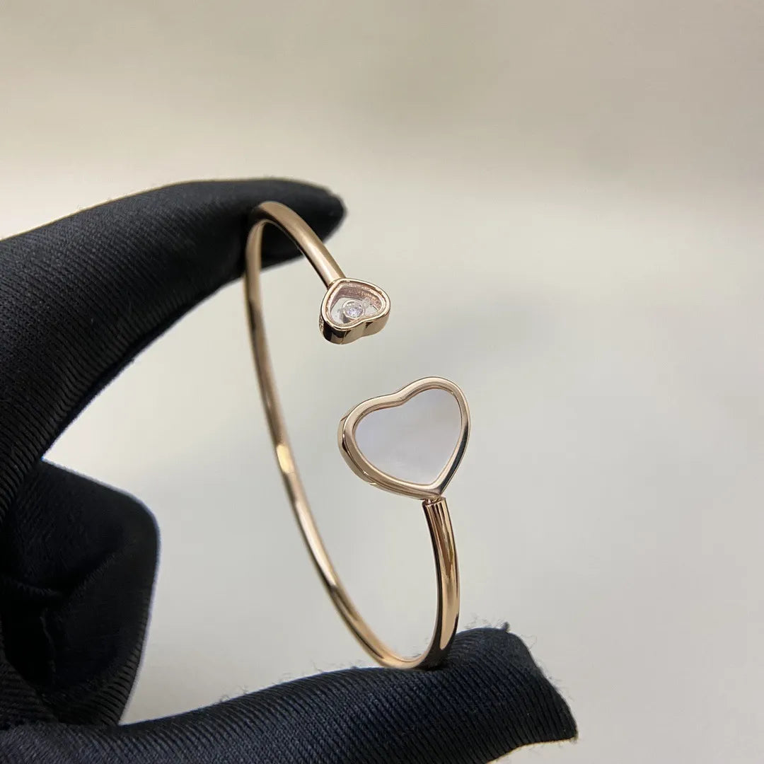 CHPD Mother of Pearl Heart Luxe Bangle