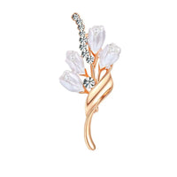 Enchanted Blossom Pearl Tulip Brooch