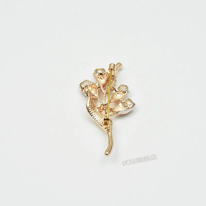 Enchanted Blossom Pearl Tulip Brooch