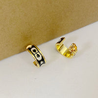 Trainer Luxe Enamel Huggie Earrings