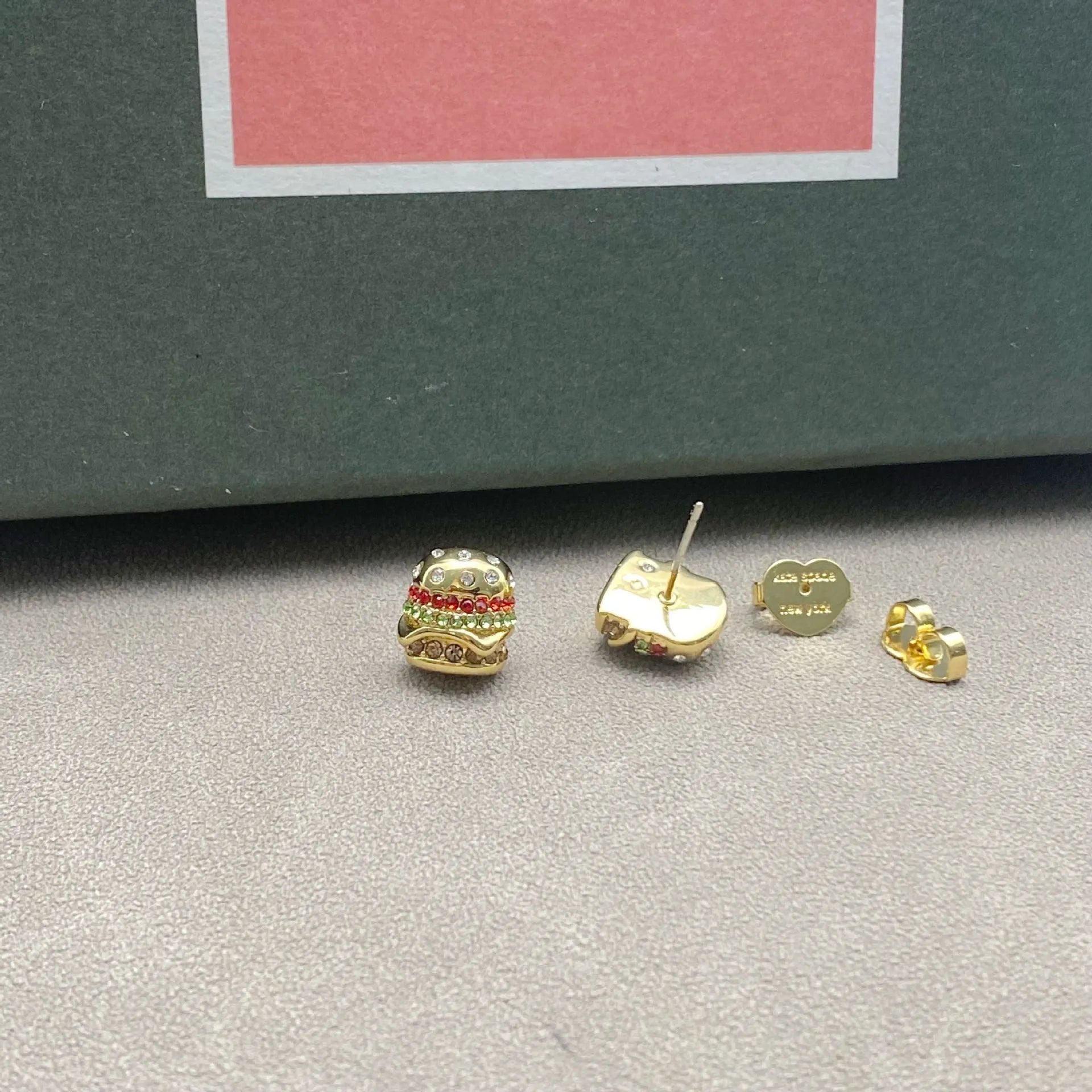 KS Luxe Hamburger Stud Earrings